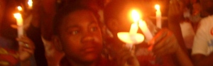 Candlelight vigil at White House on Michael Brown's funeral day, Aug. 25